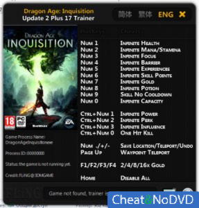 Dragon Age: Inquisition  Trainer +13 v1.02 UP 2 {FLiNG}