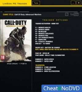 Call of Duty: Advanced Warfare  Trainer +16 Update 07.01.2015 {LinGon}