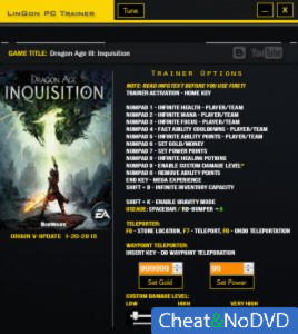 Dragon Age: Inquisition  Trainer +16 v1.03 {LinGon}