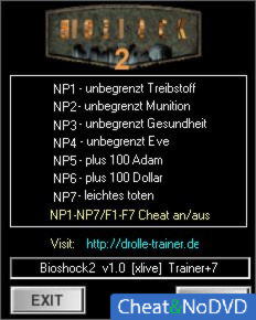 BioShock 2  Trainer +7 v1.5.0019 {dRoLLe}