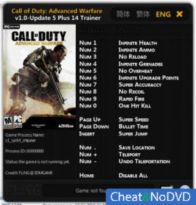 Call of Duty: Advanced Warfare  Trainer +14 v1.0 Up 5 {FLiNG}