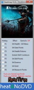 Deathtrap  Trainer +9 1.0.1 - 1.0.2 {Mr.AntiFun}