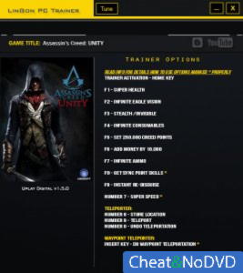 Assassin's Creed: Unity  Trainer +13 v1.5.0 {LinGon}