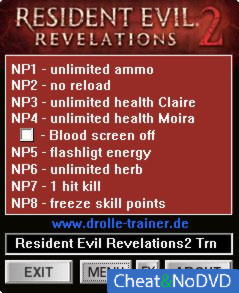 Resident Evil: Revelations 2 Episode 1  Trainer +8 v1.0 - 1.0.1 {dR.oLLe}