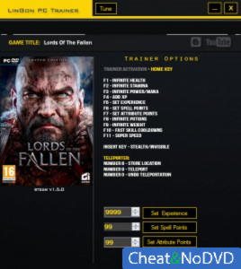 Lords of the Fallen  Trainer +14 v1.5.0 {LinGon}