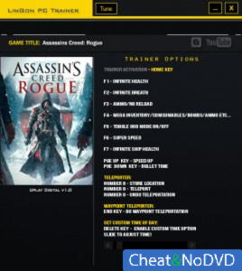 Assassins Creed: Rogue  Trainer +13 v1.0 {LinGon}