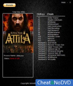 Total War: Attila  Trainer +19 v1.2.0 Build 5282 {MrAntiFun}