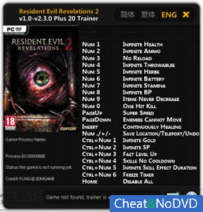 Resident Evil: Revelations 2 Episode 1-4  Trainer +20 v1.0 - v2.3.0 {FLiNG}