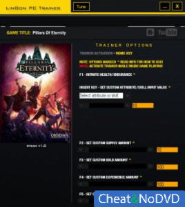 Pillars of Eternity  Trainer +17 v1.0 {LinGon}