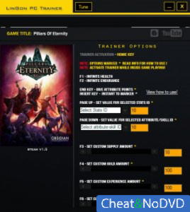 Pillars Of Eternity  Trainer +29 v1.3 {LinGon}