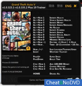 Grand Theft Auto 5  Trainer +18 GTA V 1.0.323.1 - 1.0.335.2 {FLiNG}