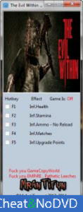 The Evil Within The Consequence  Trainer +6 v1.0 {MrAntiFun}