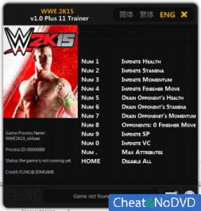 WWE 2K15  Trainer +11 v1.0 {FLiNG}