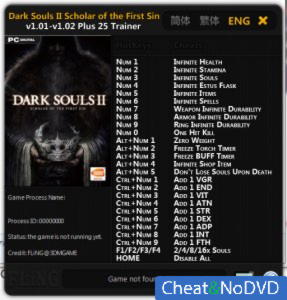 Dark Souls 2: Scholar Of The First Sin  Trainer +25 v1.02 {FLiNG}