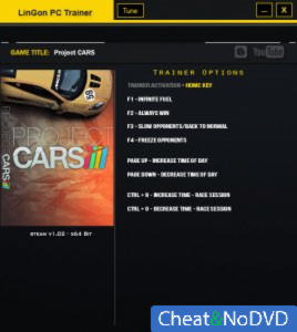 Project CARS  Trainer +8 v1.02 {LinGon}