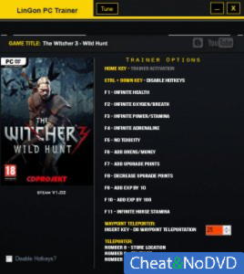 The Witcher 3: Wild Hunt  Trainer +14 v1.02 {LinGon}