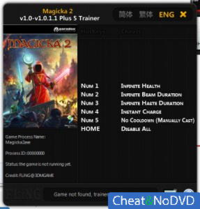 Magicka 2  Trainer +5 v1.0 - 1.0.1.1 {FLiNG}