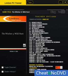 The Witcher 3: Wild Hunt  Trainer +32 v1.04 {LinGon}