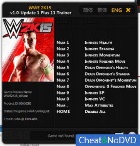 WWE 2K15  Trainer +11 v1.0 Update 1 {FLiNG}