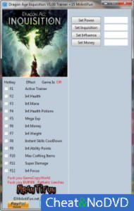 Dragon Age: Inquisition  Trainer +15 v1.08 {MrAntiFun}