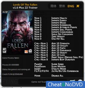 Lords of the Fallen  Trainer +22 v1.6 {FLiNG}