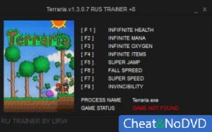 Terraria  Trainer +8 v1.3.0.7 {LIRW / GHL}