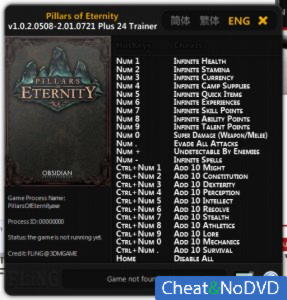 Pillars of Eternity  Trainer +24 v1.0.2.0508 - 2.01.0721 {FLiNG}