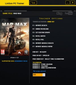 Mad Max  Trainer  +12 v1.0 {LinGon}