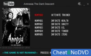 Amnesia: The Dark Descent  Trainer +6 Latest Steam {LIRW / GHL}