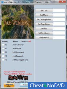 Age of Wonders 3  Trainer +11 v1.700 Build 16982 {MrAntiFun}