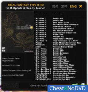 Final Fantasy Type-0 HD  Trainer +31 v1.0 Update 4 {FLiNG}