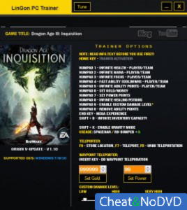 Dragon Age: Inquisition  Trainer +16 v1.10 {LinGon}