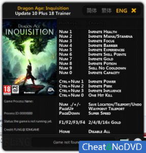 Dragon Age: Inquisition  Trainer +18 Update 10 {FLiNG}