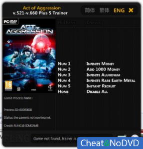 Act of Aggression  Trainer +5 v521 - 660 {FLiNG}