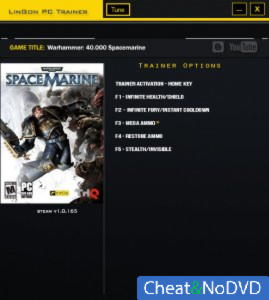 Warhammer 40.000: Space Marine  Trainer +4 v1.0.165.0 Steam {LinGon}