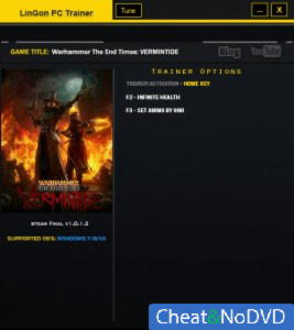 Warhammer: End Times - Vermintide  Trainer +2 v1.0.1.2 {LinGon}