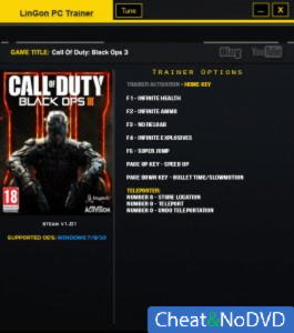 Call of Duty Black Ops 3  Trainer +10 v1.02 {LinGon}