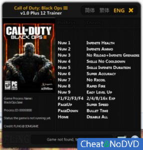 Call of Duty: Black Ops 3  Trainer +12 v1.0 {FLiNG}