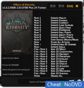 Pillars of Eternity  Trainer +24 v1.0.2.0508 - 2.03.0788 {FLiNG}