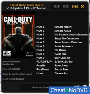 Call of Duty: Black Ops 3  Trainer +12 v1.0  Update 1 {FLiNG}