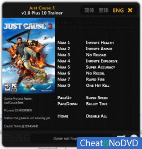 Just Cause 3  Trainer +10 v1.0 {FLiNG}