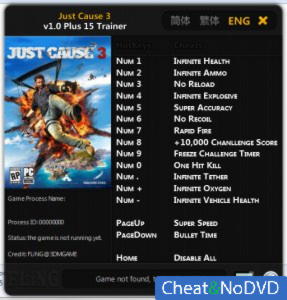 Just Cause 3  Trainer +15 v1.0 {FLiNG}