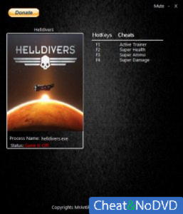 Helldivers  Trainer +3 v1.00 64bit {MrAntiFu}