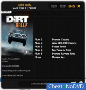 DiRT Rally  Trainer +5 v1.0 {FLiNG}