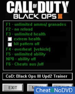 Call of Duty: Black Ops 3  Trainer +6 v1.02 - 1.03 {dR.oLLe}