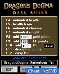 Dragons Dogma: Dark Arisen  Trainer +9 v1.0 {dR.oLLe}