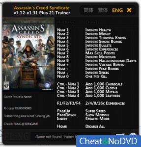 Assassin's Creed: Syndicate  Trainer +21 v1.12 - 1.31 {FLiNG}