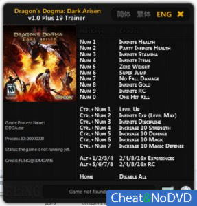 Dragons Dogma: Dark Arisen /Trainer +19 v1.0 {FLiNG}