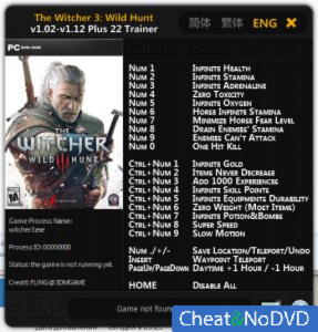 The Witcher 3: Wild Hunt  Trainer +22 v1.02 - 1.12 {FLiNG}