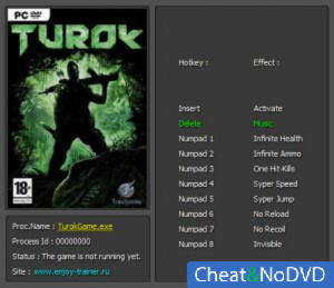 Turok  Trainer +8 v1.0.1.363 {Enjoy}